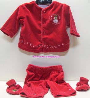 Miniwear Classics Baby Girl First Christmas Outfit