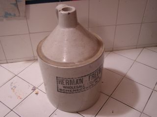 Vintage Herman Freed Pottery Jug Wholesale Liquors New York NY