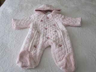 Little Me Baby Bunting Winter Snowsuit Girls Size 3 6 Months Pink