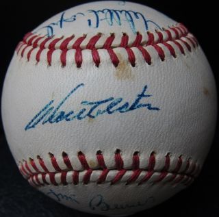 1972 LOS ANGELES DODGERS Team Signed Autographed Ball Baseball WALTER
