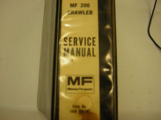 Massey Ferguson MF 200 Crawler Service Manual 1448994M1