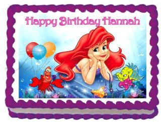 The Little Mermaid Edible Image Frosting Cake Topper Decoration