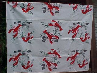 Wilendur Lobster and Clam Tablecloth for Summer Celebrations