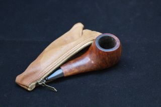 Lloyd Compact Century Old Briar Tobacco Pipe from Italy w/ Leather