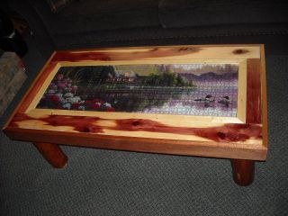 Rustic Log Cabin Furniture CEDAR COFFEE TABLE UNIQUE LOONS ON A LAKE