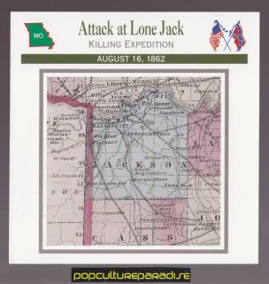Attack on Lone Jack Missouri 1862 U s Civil War Card