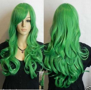Hot Sell New Long Cosplay Green Straight Wig