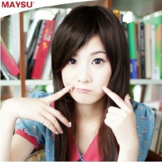 Maysu Hot Clip in on Bangs Hairpieces Hair Extensions Side Long