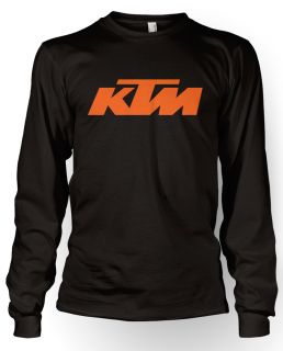 KTM Racing T Shirt Tee Shirt Long Sleeve Longsleeve Black