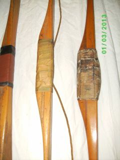 Wood Archery Low Poundage Longbows 1940s 1950s 3 Old Bows