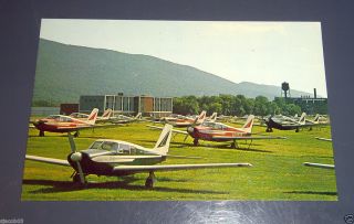 Lock Haven PA Piper Aircraft Plant Pennsylvania Chrome Postcard RARE