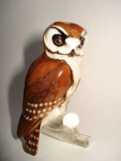 Lorentz HUTSCHENREUTHER Kunstabteilung porcelain Owl Bird Figurine