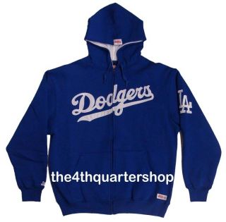 Los Angeles Dodgers Mens FullZip Hooded Sweatshirt Blue
