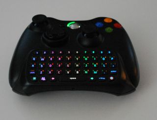 Xbox 360 Custom LED Black Chatpad for Xbox 360 Controller, Multi Color