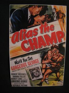 Wrestling Boxing 1949 Gorgeous George Alias The Champ Movie Poster