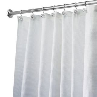 InterDesign 96 inch Carlton Spa Long Shower Curtain White