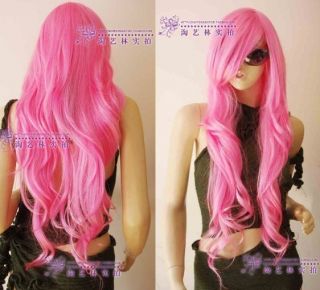 2011 New Cosplay Long Pink Curly with Hair Fashion Wig 86
