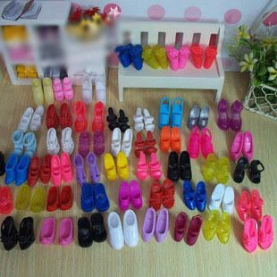Lovely 12 Pair Mix Different Barbie Shoes for Barbie Doll