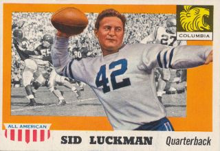 1955 Topps All American Football Sid Luckman 85 EX