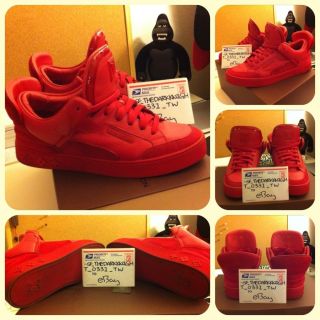 LOUIS VUITTON x KANYE WEST RED DON sz10 preowned PERFECT condition