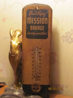Original 1930s Mission Orange Themometor