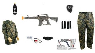 New Alpha Black Tactical Camo M16 Paintball Gun Field Gear Jersey