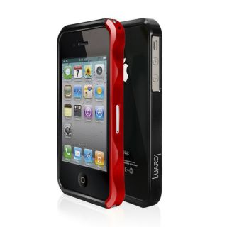 Luardi Aluminum Bumper for iPhone 4 4S Black Red