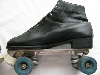 Vintage Black Leather Betty Lytle Roller Skates by Hyde Size 9 1 2 to
