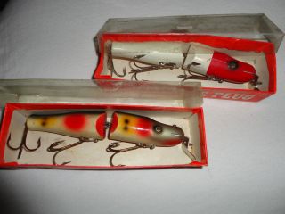 Rare Old wood Lucky Strike Musky Fishing lure antique vintage box