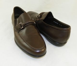 New Santoni Mack Brown Loafers Men Shoes Made in Italy Sz 11 $495
