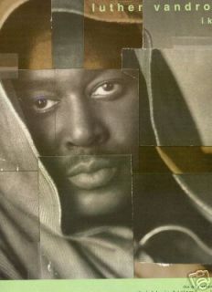 Luther Vandross Wearing Hoodie 1998 Promo Poster Ad