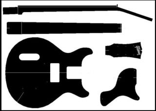 LP Jr Vinyl Guitar Template Les Paul Junior Builder