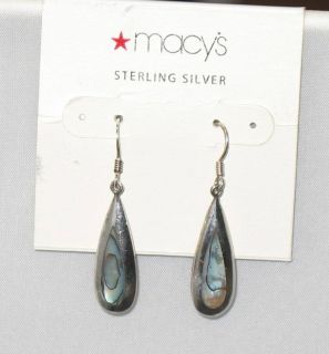 Sterling Silver MOP Teardrop Earrings $60RT