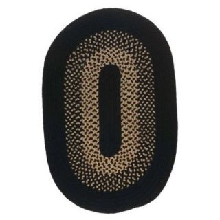 Colonial Mills Madison Braided Oval Rug Black 5x7 Oval