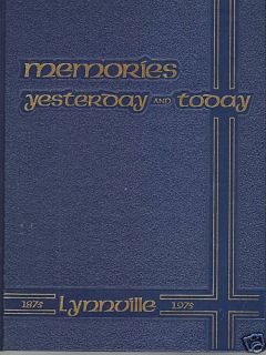 Lynnville Iowa History Genealogy Book 1875 1975 Memor