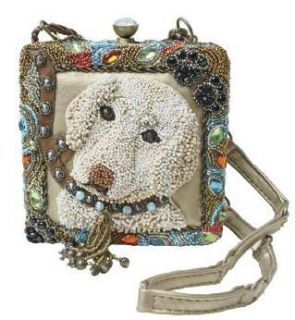Mary Frances Girls Best Friend Dog Beige Puppy Bag Purse Handbag New