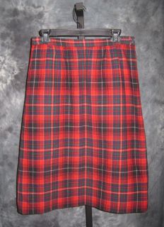 Pendleton Authentic MacInnes Tartan 100 Wool Skirt Sz 12