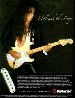 Yngwie Malmsteen Stratocaster DiMarzio Guitar Print Ad