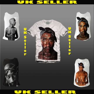 Tupac Shakur Makaveli 2Pac Hip Hop Rap T Shirt Jay Z Wu Tang Tank Top