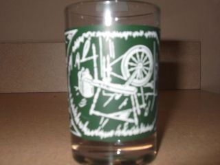 Colonial Homestead Green 4 Ounce Glassware Juice Circa 1950