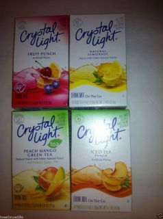 Crystal Light on The Go Drink Mix Peach Mango Lemonade Peach Fruit
