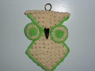  Retro Crochet Wall Hanging Towel Holder Animal Bird Collectible Home