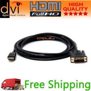 HDMI DVI Digital M M M M DVI D Male Cable HDTV DVD TV PC 10ft