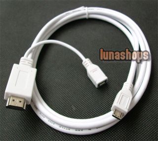 MHL Micro USB Male to HDMI Male Adapter Cable For HTC Flyer Galaxy S2