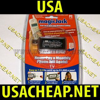 Magic Jack NEW Free Local & Long Distance Phone 1 Year Service Free