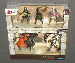 2012 BBI Blue Box Knights Figures Medieval Armed Soldiers Horses Joust