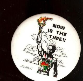 Old Nelson Mandela Pin Anti Apartheid South Africa