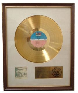 Stephen Stills RIAA Gold Record Award for Sales for Manassas