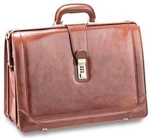 Mancini Italian Leather 17 Laptop Lawyers Brief Business Case