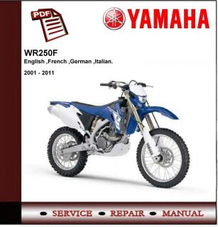 Yamaha WR250 WR250F 2001 2011 Workshop Service Manual